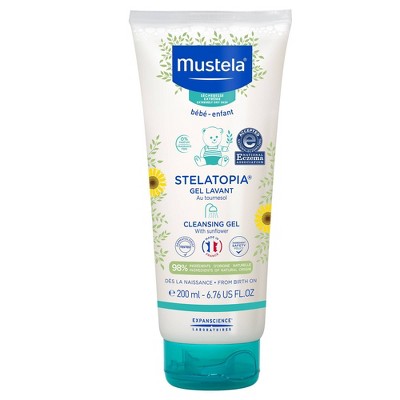 Mustela Stelatopia Fragrance Free Baby Cleansing Gel and Wash for Eczema Prone Skin - 6.76 fl oz