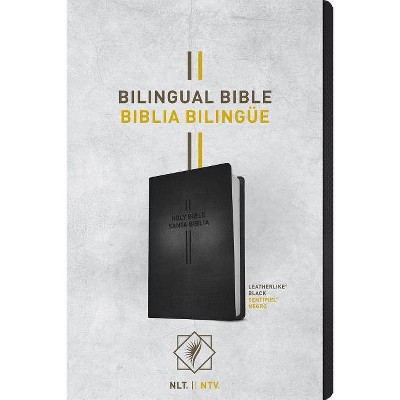 Bilingual Bible / Biblia Bilingue NLT/Ntv - (Leather Bound)