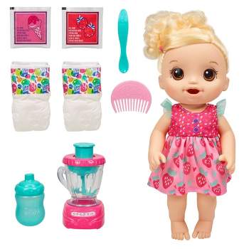 GLITTER BABYZ Dreamia Stardust Baby Doll with 3 magical color changes/ pink  hair doll with rainbow outfit and reusable diaper, bottle and pacifier