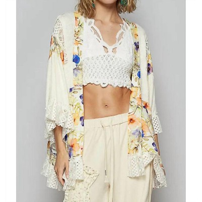 Women's Perri 3/4 Sleeves Cover Up Top - POL