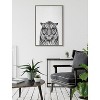 Kate and Laurel Sylvie Tiger Framed Canvas by Simon Te of Tai Prints, 23x33, Gray - 4 of 4