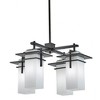 Caterham 12.75 inch 4 Light Chandelier with Satin Etched Cased Opal Glass in Olde Bronze® - 2 of 4