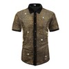 Lars Amadeus Men's See-Through Short Sleeves Party Disco Shiny Glitter Shirts - 2 of 4