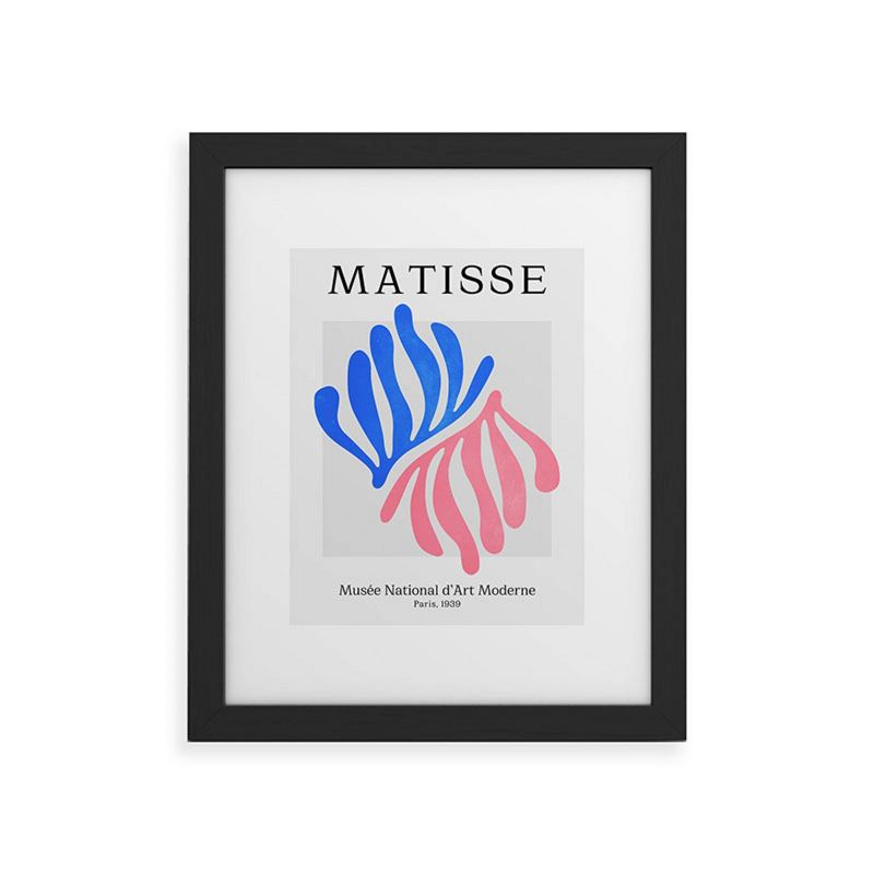 Deny Designs Ayeyokp Blue Pink Leaves Matisse Art Print, 1 of 3