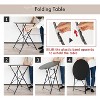 Outdoor 3-Piece Foldable Bistro Set, Folding Outdoor Patio Furniture Sets, 2 Chairs and 1 Table, Weather-Resistant Conversation Set for Patio - 3 of 4