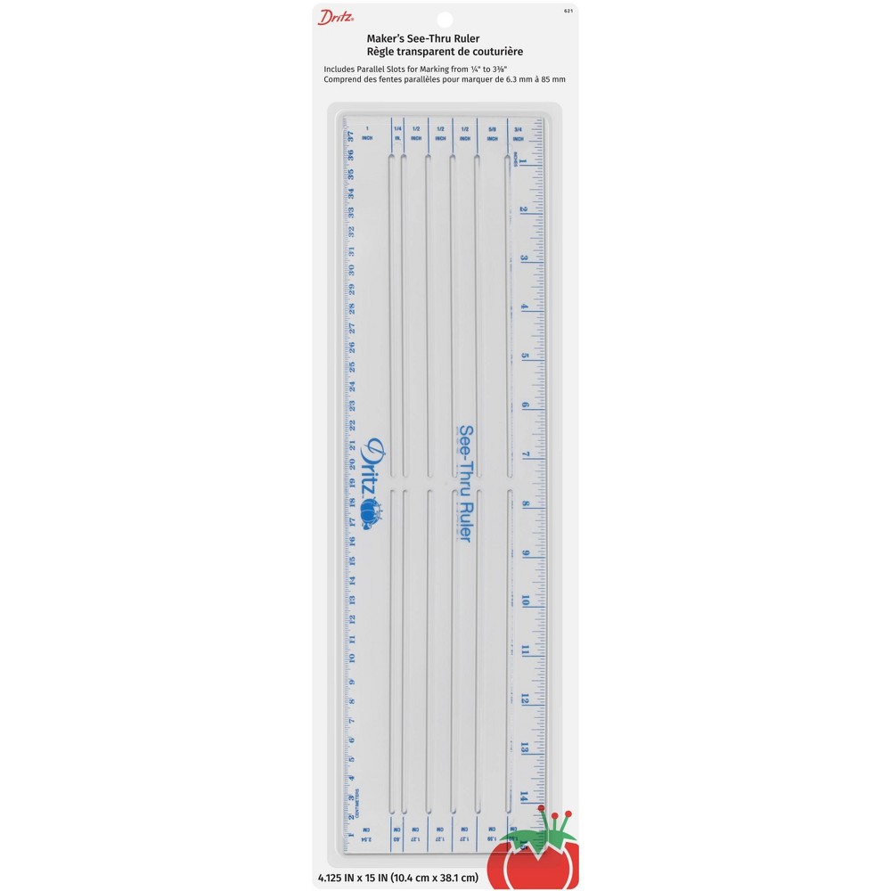 Dritz Dressmakers Ruler: 18.25" See-Thru Sewing & Quilting Tool, 5.5" Wide