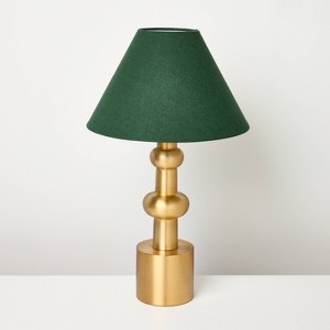 Vintage Brass with Green Shade Table Lamp - Hearth & Hand™ with Magnolia - 1 of 4