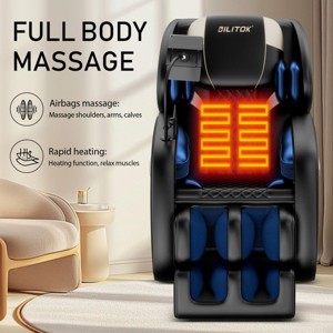 Full-Body Massage Chair With 6 Fixed Rollers, Massage Chair 0 Gravity With 5 Preset Modes Can Choose, Retractable Footrest Chair-Cuddlewood - 1 of 4