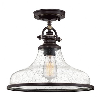 Quoizel Lighting Grant 1 - Light Semi-Flush Mount in  Palladian Bronze