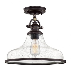 Quoizel Lighting Grant 1 - Light Semi-Flush Mount in  Palladian Bronze - 1 of 3