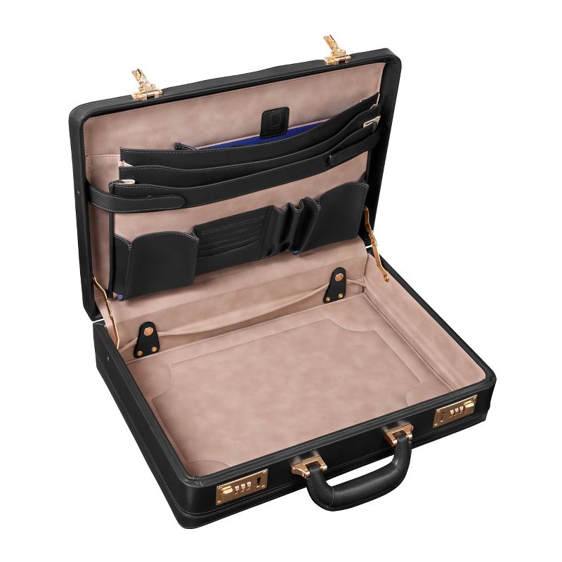 McKlein Harper Leather Expandable Attache Briefcase, 5 of 9