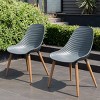 Amazonia 2pc BlissSeat Outdoor Patio Dining Chairs Armless Chairs - 2 of 4