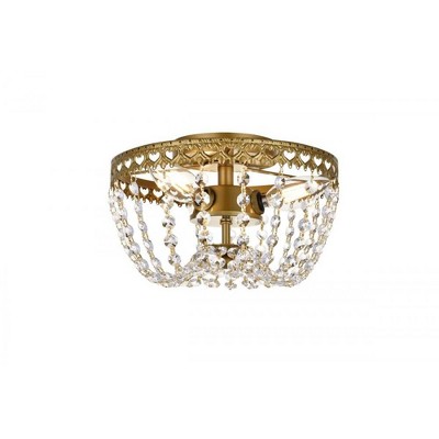 Elegant Lighting Kylie 10 inch flush mount in brass