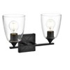 Elegant Lighting Harris 2 light Black and Clear Bath Sconce - 4 of 4