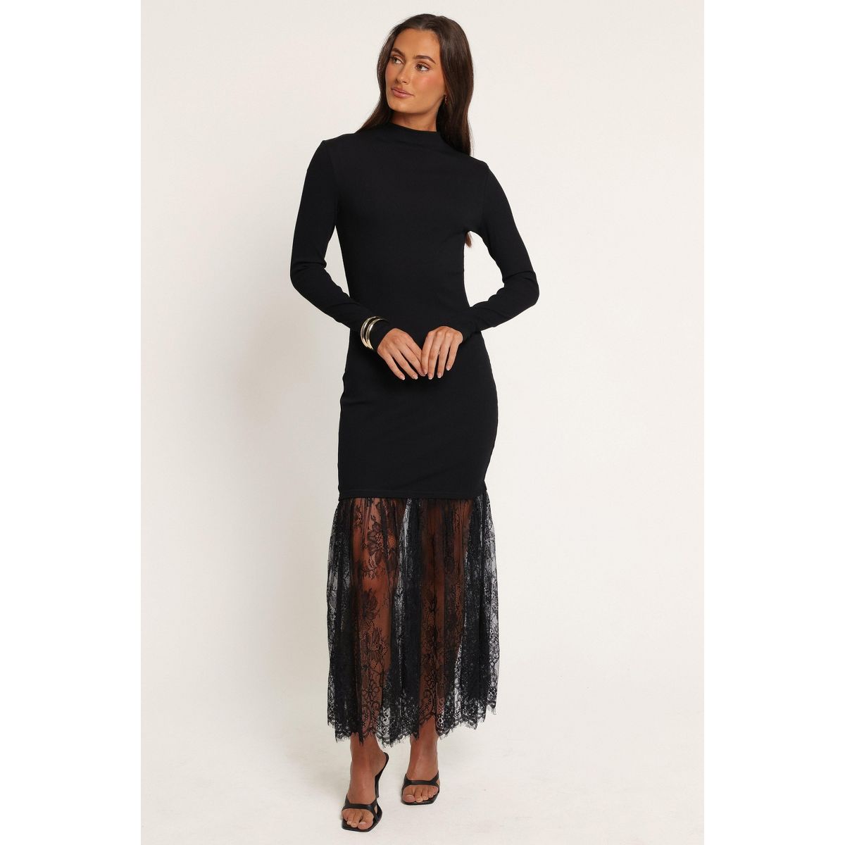 Noelani Lace Sweater Maxi Dress