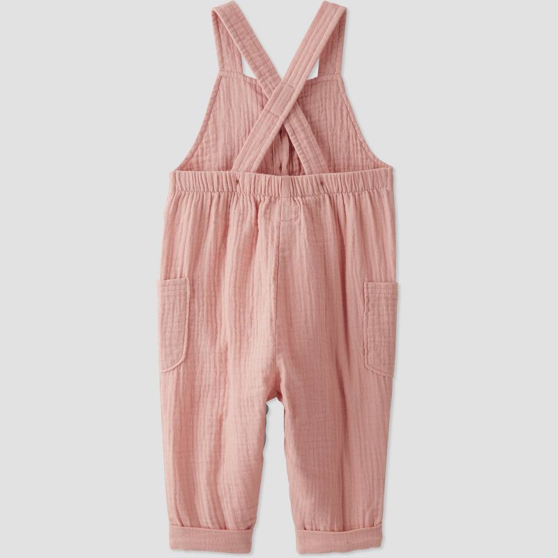 little Planet By Carter's Baby Gauze Overalls - Pink, 2 of 7