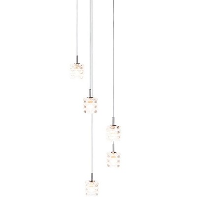 Hadden Chrome and Clear Glass LED Pendant Light