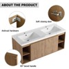 SEVOBAL Bathroom Storage Cabinets, Bathroom Vanity, 48 Inch Bathroom Vanity with Double Sink, Freestanding Bathroom Sink Cabinet with Soft Closing - 2 of 2