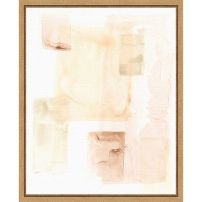 June Erica Vess Liquid Chiffon II Abstract Canvas Art with Maple Frame