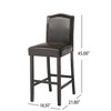 Gulches Dark Brown Barstools Set of 2 Dining Chair - 4 of 4