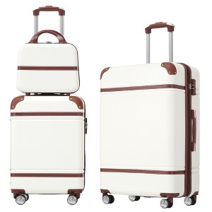 Lycvki 3 Pieces 20"+24" Hardshell Luggage Sets with TSA Lock Lightweight - 1 of 4