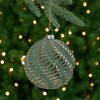 Northlight 4" Green and Gold Glass Ball Christmas Ornament - 2 of 4