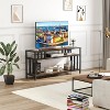 Homhougo 65" TV Stand for TV up to 75 Inches, Entertainment Center with Open Storage Shelves, TV Media Console Table, Brown - 4 of 4