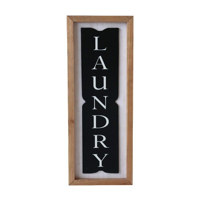 VIP Wood 17.99 in. Black Laundry Sign