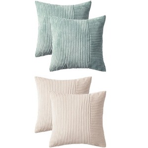 REGALWOVEN 4 Pcs Modern Strip Decorative Throw Pillow Covers for Couch Bed Living Room - 1 of 4