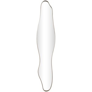 47"x10" Metal Slim Abstract Wavy Wall Mirror Gold - CosmoLiving by Cosmopolitan: Tall, Vertical/Horizontal Mount - 1 of 4