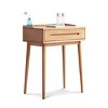 Natural Wood Bistro Dresser Table,Vertical Dresser with Drawer Storage,Solid Wood Accent Dresser For Bedroom or Entryway-Cuddlewood - 3 of 4