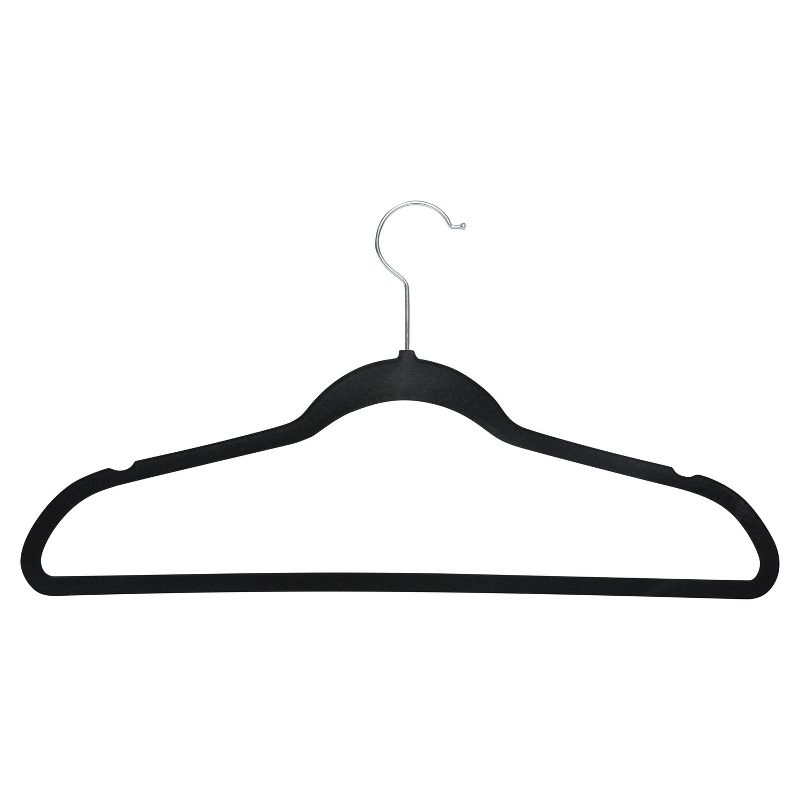 Simplify 100pk Velvet Suit Hangers Black, 3 of 9