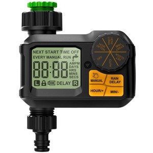 Garnen Sprinkler Timer Outdoor, Digital Water Timer For Garden, Hose Timer, 1min-7Days Programmable Water Frequency and Rain Delay Irrigation for Yard - 1 of 4