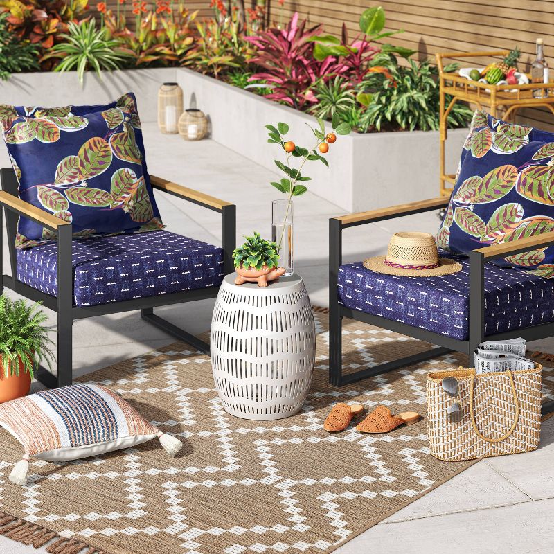24"x22" Printed Woven Outdoor Deep Seat Cushions - Threshold™, 3 of 6