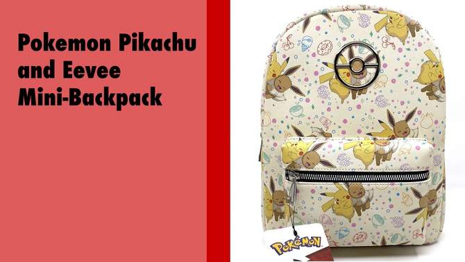 Pokemon 11&#34; Mini Backpack - Eevee/Pikachu, 2 of 15, play video