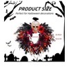 Halloween 20" Artificial Wreath with  Scary  Rose Red Black Decor for Front Door Window Wall Party Spooky Traditional Ornaments - 3 of 4