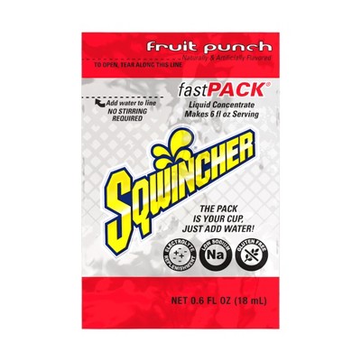 Sqwincher Fast Pack Oral Electrolyte Solution Fruit Punch 0.6 oz. Packet 200 Ct