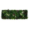Nearly Natural Set of 3 20"x20" UV Resistant Corfu Island Artificial Living Wall Panel Green - 4 of 4