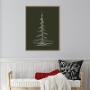 Amanti Art Minimalist Evergreen Trees Sketch 2 Green by The Creative Bunch Studio Canvas Art Framed - 4 of 4