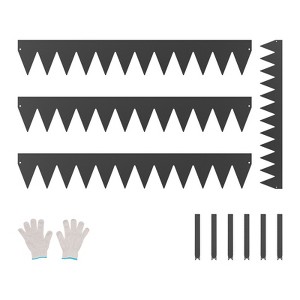 VEVOR Steel Landscape Edging, 4 Packs 40 x 6 in Rust-Resistant Metal Landscape Edging, Bendable Garden Edging Border, Heavy Duty Lawn Edging, Black - 1 of 4