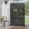 SpassWay 72"H 47"W Outdoor Metal Garden Trellis Privacy Screen Lattice Panel Indoor Room Divider In Black - 2 of 4