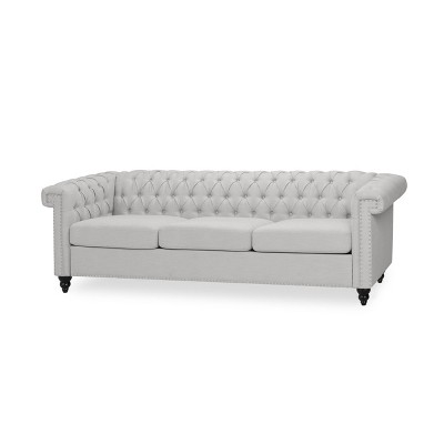 NicBex 3 Seater Sofa Couch with Tufted Button Back Modern 84.75 Inch Comfy Sleeper Couch with Wood Legs for Living Room
