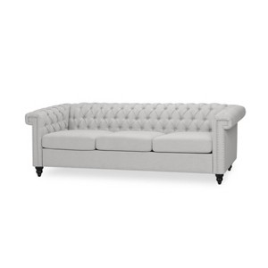 NicBex 3 Seater Sofa Couch with Tufted Button Back Modern 84.75 Inch Comfy Sleeper Couch with Wood Legs for Living Room - 1 of 4