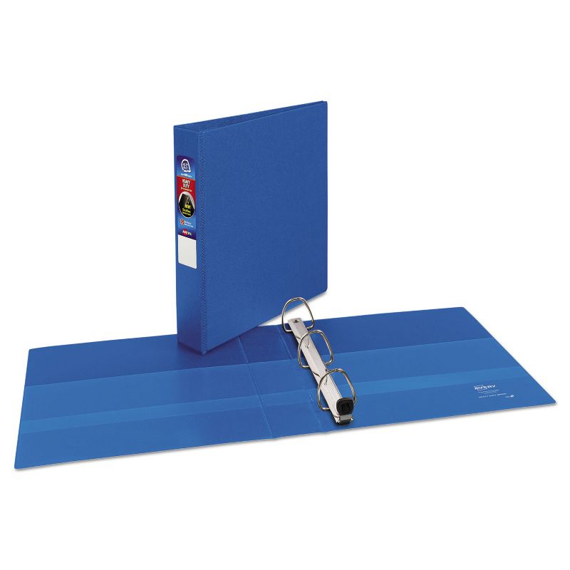 Avery Heavy-Duty Binder with One Touch EZD Rings 11 x 8 1/2 1 1/2" Capacity Blue 79885, 2 of 8