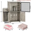 41 Inch Cat Litter Box Enclosure w/Sturdy Ladder, Double Layer Hidden Cat Washroom Furniture w/ Side Door, Modern Villa Litter Box Cabinet - 3 of 4