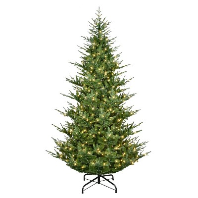 Puleo 10' Pre-Lit Artificial Hillside Spruce Tree