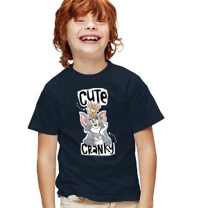 Boys' Short Sleeve Tom And Jerry Cute And Cranky T-Shirt - 1 of 4