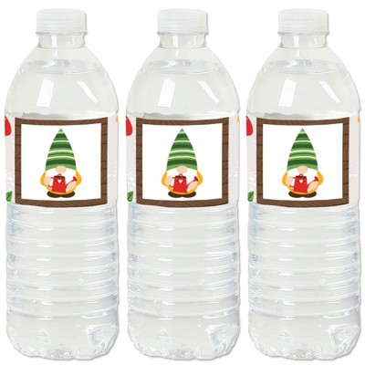 Big Dot of Happiness Garden Gnomes - Forest Gnome Party Water Bottle Sticker Labels - Set of 20