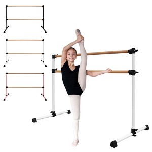 Gulches 6FT White Solid Wood Ballet Barre 7 46 Inches Adjustable Non slip For Dance Practice Home Studio School - 1 of 4