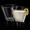 JoyJolt Aqua Vitae Octagon Martini Glass-Set of 2 Crystal Stemless Glasses with Off Set Base-7.2 oz - 2 of 4